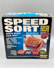Speed Sort Coin Sorting Trays; 4 color coded interlocking trays; MMF Industries