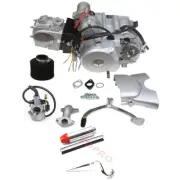 125cc Semi Auto Engine Motor 3 Speed Reverse Exhaust for 110cc Quad ATV Go Kart