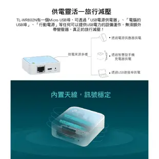 TP-LINK TL-WR802N 300Mbps無線N微型路由器