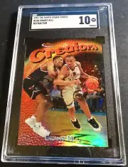 1997 GRANT HILL TOPPS FINEST REFRACTOR #186 SGC 10 BEAUTY POP 1 (694)