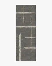 75' x 215' | Machine Washable Runner Rug | Kid & Pet Friendly | Indoor Rug | Stellan Charcoal Flatwoven Rug | Ruggable