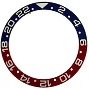 CERAMIC INSERT FOR ROLEX GMT MASTER PEPSI II 126710/116700 IN DARKBLUE/RED