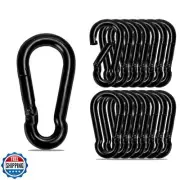 Spring Snap Hook Black Carabiner ，Sunxer Tool Small Black Carabiner Clip 1.57