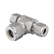 FITOK 316 SS 3/8" x 3/8" x 1/2" Tube OD Compression Fitting Reducing Union Tee