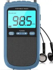 Portable AM/FM/SW Radio with Best Reception,900Mah Walkman Radio with LCD Displa