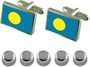 [Select Gifts] Shirt Dress Studs Palau Flag Cufflinks