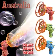 Dinosaur Bubble Gun Bazooka Soap Water Bubble Machine Toy Electric Fan D7