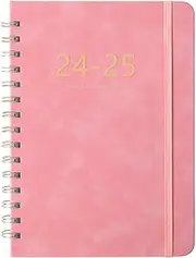 Academic Diary 2024-2025 Week to View from July 2024 to June 2025, 15.5x21.5 cm, A5 Weekly/Monthly Planner Academic Diary Planner 2024-2025,Monthly Tabs,Elastic Closure,Inner Pocket (Pink, A5)