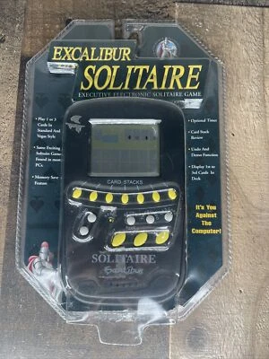 Excalibur Solitaire Executive Electronic Handheld Game Travel 370E-CS