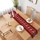 Christmas Table Cloth Festive Tablecloth Elk Pattern Runner for Home Holiday