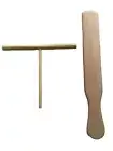 Crepe Pan Maker Crepe Spatula Kitchen Griddle Wooden Spreader 2 Pieces