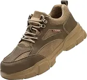 [AUXDIQ] Steel Toe Cap Shoes for Men Women Safety Shoes Lightweight Work Boots Non-Slip Industrial Construction Shoes