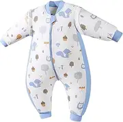 Baby Sleep Bag - Sleepers with Detachable Long Sleeve,Elastic Soft and Breathable Sleeper with 2-Way Zipper for Boys Girls