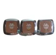(3) L'Oreal Paris True Match Powder Foundation Makeup, Oil Free, W10 Deep