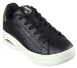 SKECHERS UNO COURT-COURTED 休閒鞋 女鞋 黑色 氣墊 厚底 177700BLK 穿搭