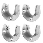 4Pcs Open Type Wardrobe Rod Holder Flange Holder Shower Curtain Rod Fishing Rod