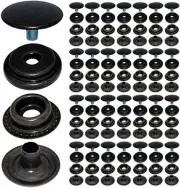 27Sets 15mm Stainless Steel Fastener Snap Press Stud Button Kits for Coats Bags