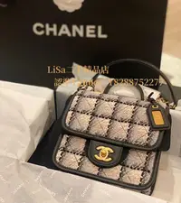 在飛比找Yahoo!奇摩拍賣優惠-二手精品 CHANEL 香奈兒 22K 手柄 口蓋包 郵差包