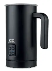 New Electric Milk Frother Automatic Warmer Coffee Latte Foamer BLK 300ML
