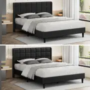 ALFORDSON Bed Frame Queen Double King Single Size High Headboard Leather Fabric