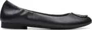 Clarks Women's Loreleigh Ave Ballet Flat 11, Black Leather