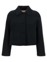 [Marni] Marni-Jersey Jacket Puffer Jackets Nero-Donna 38IT
