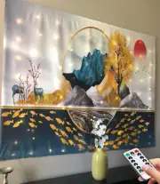 Tree Of Life Boho Wall Hanging Tapestry Art; Bohemian Bedroom Artwork; Large Art