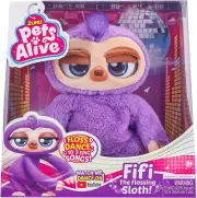 Pets Alive Fifi The Flossing Sloth Dance 3 Songs Purple Zuru 2020 NIB