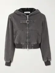 [Our Legacy] Our Legacy - Cropped Hooded Denim Jacket - Gray - FR 42 FR 42 Gray