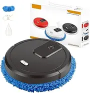 Wet & Dry Mopping Robot, Intelligent Robot Vacuum Cleaner and Mop with 2 Washcloths, Humidifying Function, 360° Full-Surround Wipe, USB Charging, Multifunctional Robot Vacuum for Home(Black)