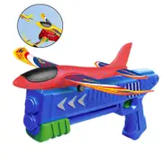 Nevenka Foam Airplane Launcher Play Glider Plane Kids Flying Toy for Outdoor Sport-Blue