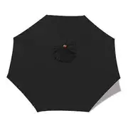 200/270/300CM Umbrella Replacement Canopy UV Protection Outdoor Garden Patio Backyard Parasol Market Table Top Umbrella Replacement Fabric black M