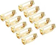 uxcell 100Pcs Safety Bar Pins 15mm Brooch Clasp Pin Backs for ID Badges Name Cards Tags DIY Craft, Rose Gold