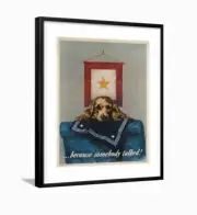 Propaganda poster art print framed Head of cocker spaniel United States Navy