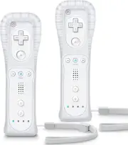 Wii Controller 2 Pack, with Silicone Case and Wrist Strap, Remote Controller for