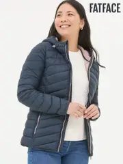 FatFace Ruby Navy Lightweight Puffer Jacket (B06783) | $173