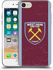 Head Case Designs Officially Licensed West Ham United FC Home 2023/24 Crest Kit Soft Gel Case Compatible With Apple iPhone 7/8 / SE 2020 & 2022