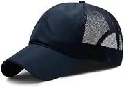 [Yizhichu1990] Oversize Mesh Trucker Baseball Cap,Quick Dry Running Cap Unstructured Hat L/XXL