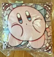 NWT Kirby Stars 15" Stained Glass Style Soft Stuffed Plush Cushion Toreba SK JPN