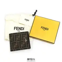 在飛比找蝦皮商城精選優惠-郵寄兵．現貨 FENDI 滿版 編織 八卡 短夾 皮夾 男生