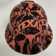 full brim hard hat custom hydro dipped IN TEXAS LONGHORNS FOOTBALL NEW