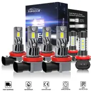 For 2016-2023 Toyota Tacoma LED Headlight Hi/Lo + Fog Light Bulb Kit Combo 6000K (for: Ford)