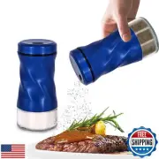 Blue Salt and Pepper Shakers, Table Counter Stuff, NEODACO Glass Shaker with