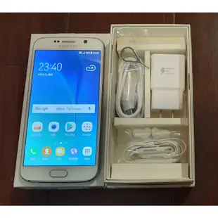 現貨 S6 空機 白色 Samsung Galaxy S6 3G/32G 手機 送保護貼+空壓殼+掛繩+傳輸線 保存良好