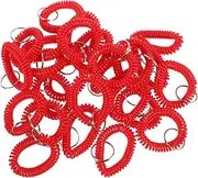 KICHOUSE 25pcs Spring Hand Ring Stretchable Coil Wristband Key Wristlet Hair Tie Ponytail Holder for Women Girls Home Travel Use