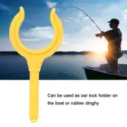 (yellow)2 Pcs Boat Oar Lock Fishing Rod Holder Bracket Marine Rubber Dinghy MN