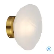 Zaria Antique Gold Frosted Glass Wall Light