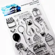 Simon Hurley create. Cling Stamps 15x22.5cm Cake Walk