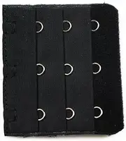 [Generic] Clip On Bra Extender Plus Size Maternity Black White Nude 1 2 3 4 5 Hooks Strap