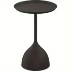 NNETM Casual Small Coffee Table for Living Room - Metal Pedestal Base